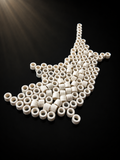 Cyprus Ocean Beads - Polarwhite